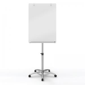 Mobilusis stiklinis konferencijų stovas NOBO Brilliant White