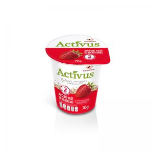 Košė greito paruošimo ACTIVUS avižinė su braškių gabaliukais 60 g