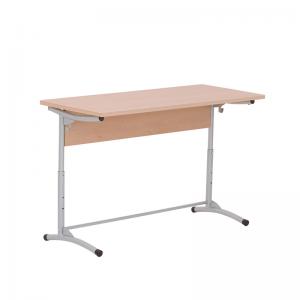 Mokyklinis stalas NOWY STYL,  E-173 ALU, dvivietis, beržas