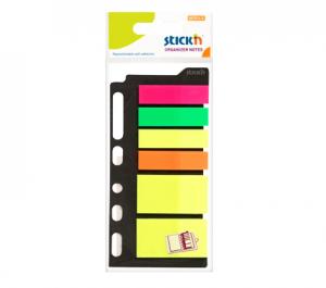 Plastikiniai žymekliai Stick´N 21070, 4 spalvos 45x12mm ir 2 spalvos 45x25mm