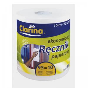 Popieriniai rankšluosčiai CLARINA, 100% celiuliozė, 2 sluoksnių, 22 cm x 100 m, 500 lapų