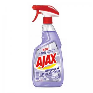 Langų valymo priemonė AJAX Windows & Shiny surfaces, su purkštuku, 500 ml