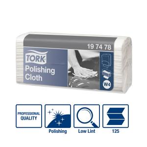 Poliravimo šluostė TORK Premium W4, 35.5 x 42.8 cm, 1 sl., balta sp., 125 vnt. (197478)