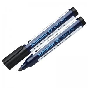 Žymeklis baltai lentai ir bloknotams Schneider Maxx 290, 1-3mm, apvali galvutė, juodos spalvos