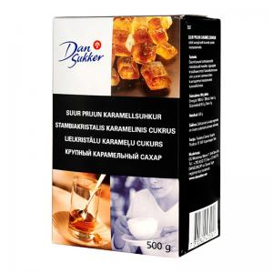 Gabalinis cukrus DAN SUKKER, karamelės skonio, 500 g, rudas