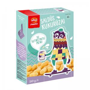 Saldūs kukurūzai OHO su sutirštintu pienu, dėžutėje, 110 g
