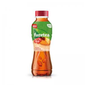 Negazuotas persikų skonio gėrimas FUZE TEA, su kinrožiu ir juodosios arbatos ekstraktu, 0,5l PET D