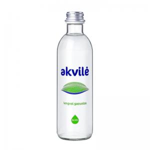 Natūralus mineralinis vanduo AKVILĖ, lengvai gazuotas, stiklinėje taroje, 0,33l