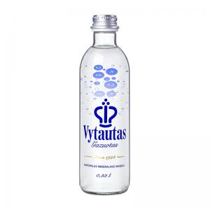Natūralus mineralinis vanduo VYTAUTAS, gazuotas, stiklinėje taroje, 0,33L.