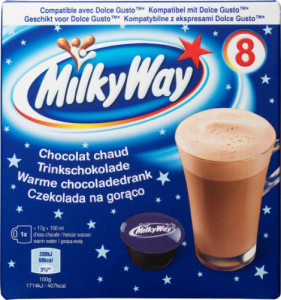 Kakavos kapsulės, MILKY WAY, 8 x 17 g