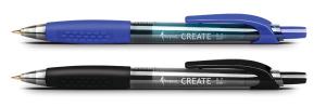 Gelinis rašiklis automatinis Forpus Create 0.7 mm, su ergonomine laikymo zona, mėlynas