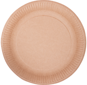 Vienkartinė lėkštė ABCPAK, popierinė, ruda, 15 cm, 100 vnt