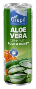 Alavijų gėrimas su minkštimu ir medumi GREPO (59%), 320 ml