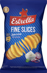 Traškučiai ESTRELLA FLAT, grietinės ir svogūnų skonio, 130 g