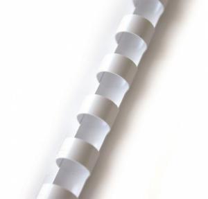 **Plastikinės įrišimo spiralės Forpus, 6mm, 100vnt., baltos spalvos