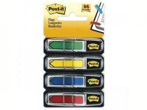 Indeksai-rodyklės Post-it, 4spalvosx24vnt