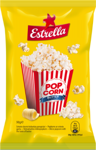 Kukurūzų spragėsiai ESTRELLA, sviesto skonio, 90 g