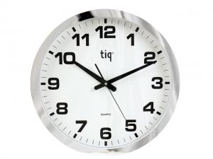 Apvalus sieninis laikrodis TIQ 851A, 40cm diametras, baltos spalvos