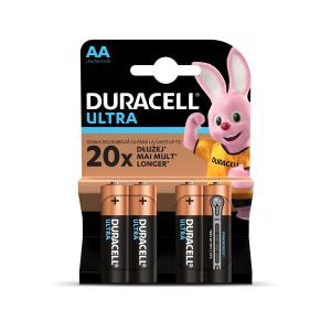 „Duracell Ultra“ šarminės AA baterijos, 4 baterijų pakuotė