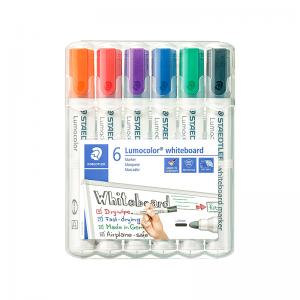 Žymeklis baltai lentai STAEDTLER LUMOCOLOR 351, 2 mm, 6 spalvų rinkinys