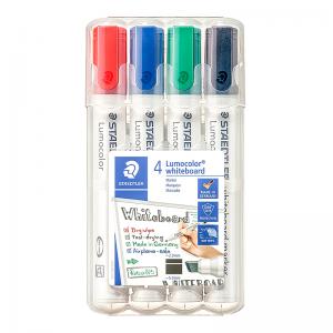 Žymeklis baltai lentai STAEDTLER LUMOCOLOR 351, 2 – 5 mm, 4 spalvų rinkinys