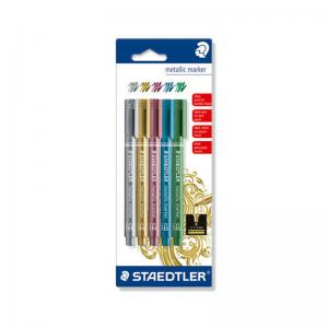 Žymeklis STAEDTLER Metallic, 5 vnt., įvairių sp.