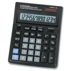 Skaičiuotuvas Citizen SDC-554S, 14 skaitmenų, 19.9x15.3x3.1cm