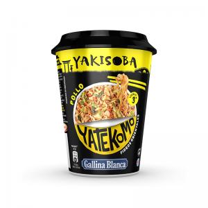 Greitai paruošiami makaronai YAKISOBA, vištienos skonio, puodelyje, 93 g