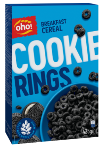 Sausi pusryčiai OHO Cookie rings, 425 g