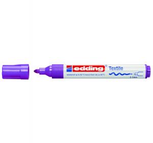 Tekstilės žymeklis Edding 4500, apvaliu galiuku, 2-3mm, neoninės violetinės spalvos