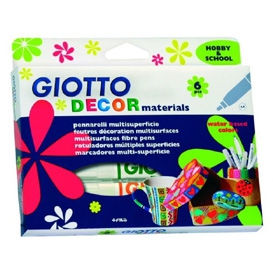 Flomasteriai Fila Giotto Decor, permanentiniai, 6 spalvos