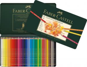 Spalvoti pieštukai Faber-Castell Polychromos, 36 spalvų.
