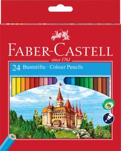 Spalvoti pieštukai Faber-Castell Castle, 24 spalvos