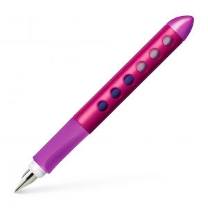 Plunksnakotis Faber-Castell Scribolino, kairiarankiams, rožinės spalvos korpusas