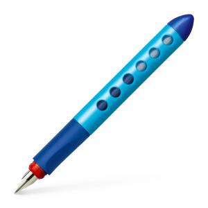 Plunksnakotis Faber-Castell Scribolino, kairiarankiams, mėlynos spalvos korpusas