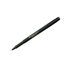 Rašiklis - žymeklis Faber-Castell Finepen 1511, 0.4mm, raudonos spalvos, žalios spalvos korpusas