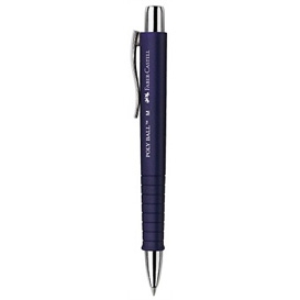 Automatinis tušinukas Faber-Castell Poly Ball, 0.7mm, mėlynos spalvos, mėlynos spalvos korpusas