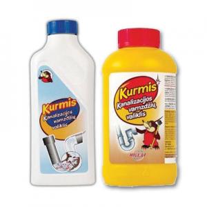 Kanalizacijos vamzdžių valiklis Kurmis, 500ml, skystas