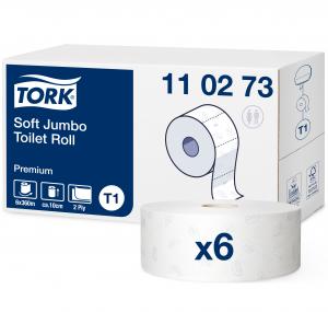 Tualetinis popierius Tork Premium Jumbo T1 (110273), baltos spalvos, 2 sluoksniai, 360 m, 1800 lapelių