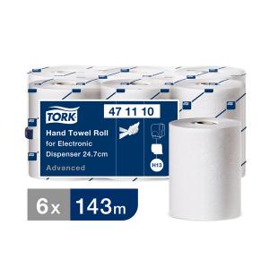 Popieriniai rankšluosčiai Tork Electronic H13 (471110), 2 sluoksniai, baltos spalvos