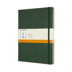 Užrašų knygelė Moleskine, 19x25cm, linijomis, kietu viršeliu, žalios spalvos