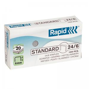 Sąsagėlės Rapid Standart 24/6, 1000 vnt. cinkuotos