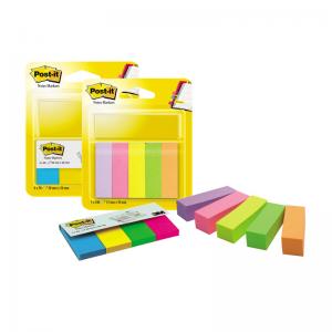 Popierinių žymeklių Post-it rinkinys, 5 spalvos po 100vnt.