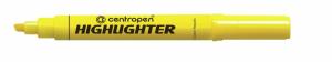 Teksto žymeklis Highlighter CENTROPEN,geltonos sp.