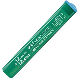 Grafitai Faber-Castell, 2B, 0,7mm, 12 vnt.
