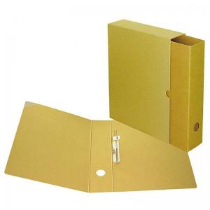 *Archyvinė dėžė su segtuvu HSK A4, 7cm, kartoninė, rudos spalvos