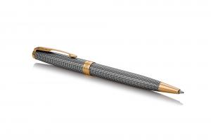 Pasukamas tušinukas Parker Sonnet Chiselled Silver GT