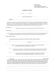 Darbo sutartis, A4 (dvišalė), 1 lapas