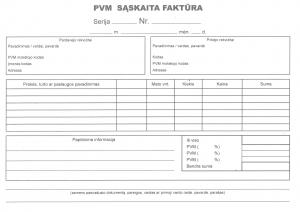 PVM sąskaita faktūra, A5, SC, be numeracijos, 50 lapų