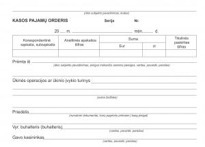 Kasos pajamų orderis, A5, SC, 50 kompl, nenumeruotas